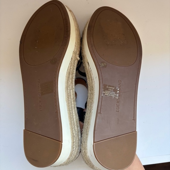 Lucky Brand Juniffer Platform Wedge Sandal Black Sz 11M - Picture 8 of 9